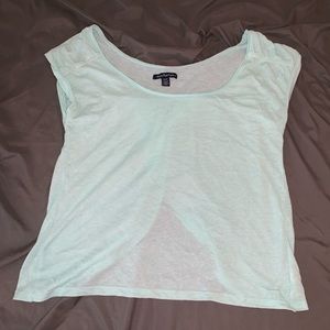 american eagle open back shirt